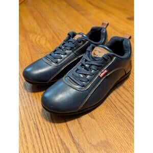 Levi's Sylmar Navy Blue Sneakers 8.5 Contrast Stitch Denim Aesthetic